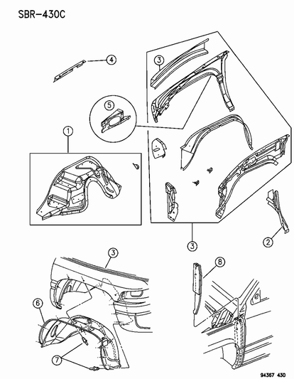 Reinforcement, Fender Attach, Upper, Right
