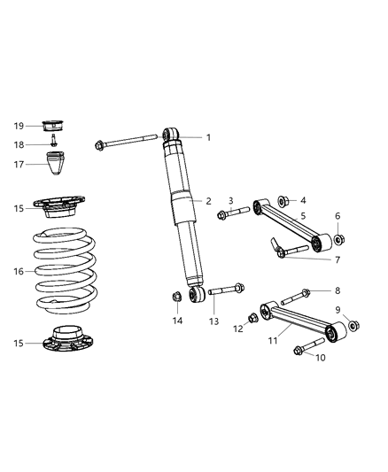 New 2010 Fits Chrysler Grand Cherokee Absorber-Suspension - Part # 52089756AI