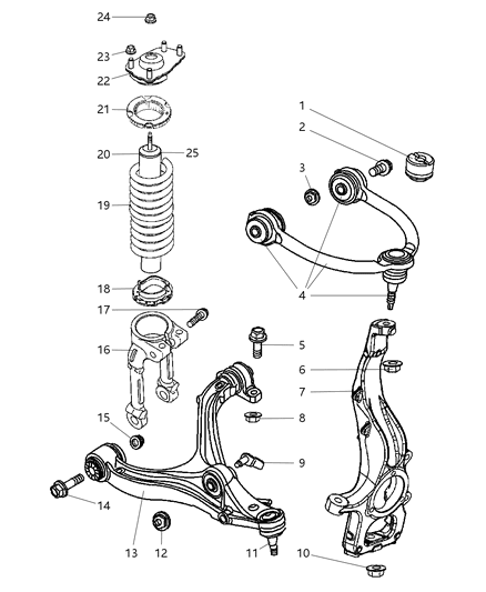 New Fits Chrysler Front Coil Spring - Part # 52124207AA