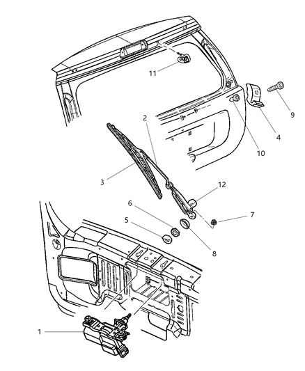New 1997-2007 Fits Chrysler Grand Cherokee Cap-Wiper Arm Nut - Part # 5014217AA