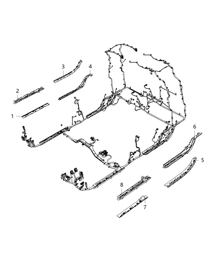 New 2019-2020 Fits Chrysler 1500 Trough-Wiring - Part # 68364692AB
