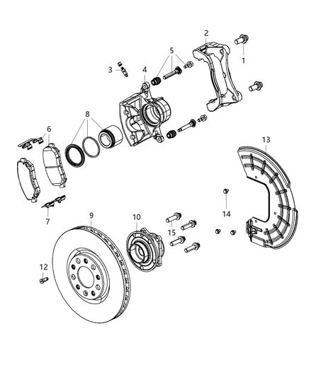 Caliper Assembly Disc Brake Front