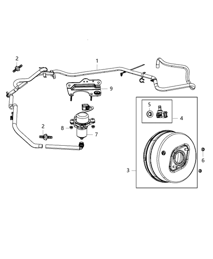 Hose Brake Booster Vacuum