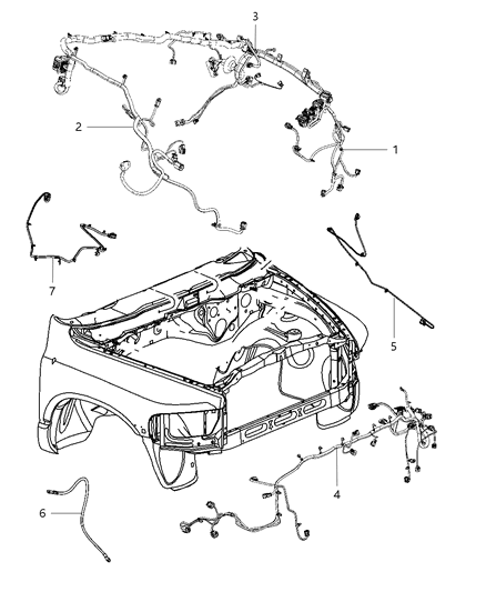 New 2012 Fits Chrysler 2500 Wiring-Dash - Part # 68100234AC
