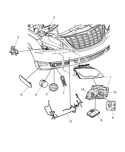 New 2004-2007 Fits Chrysler Pacifica Plug-Fog Lamp Hole - Part # ZN32CJMAA