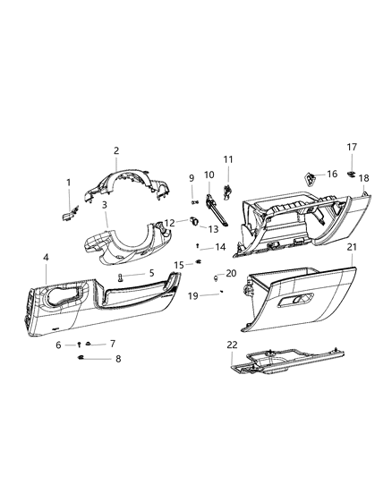 New 2018-2021 Fits Chrysler Caliber, Compass, Patriot Instrument Panel - Part # 6WC36DX9AB