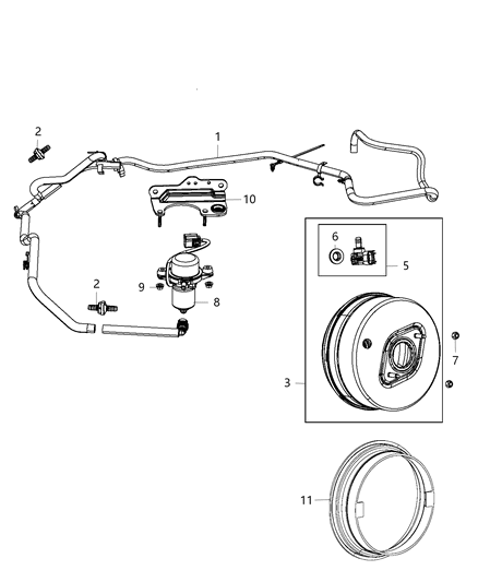 Hose Brake Booster Vacuum