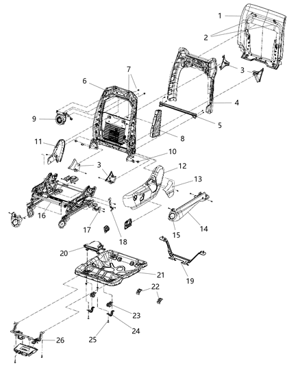 Frame Front Seat Back