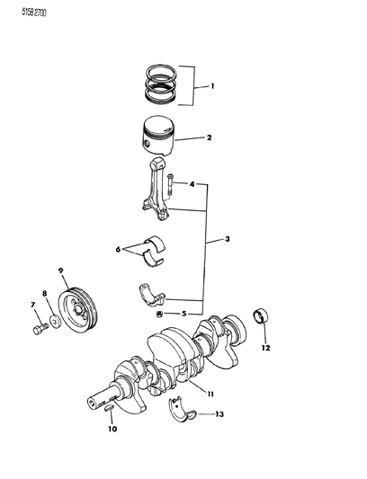 Bearing Set, Crankshaft Standard