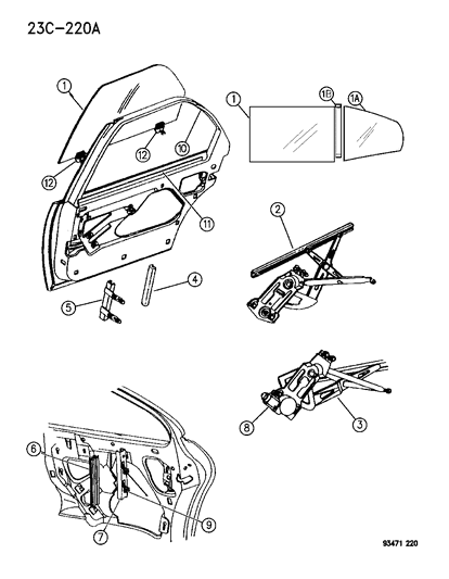 Motor, Electric Regulator, Right