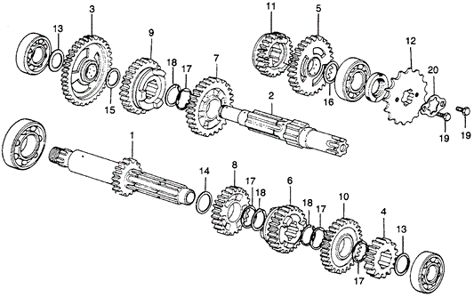 Gear, Countershaft Second (34T)