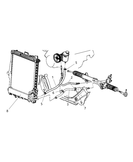 Hose Power Steering Return