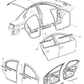 New OEM Genuine Plymouth, Front Left Door Window Belt Weatherstrip - Part # 5008715AB