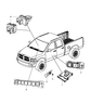 New 2009-2012 Fits Chrysler 1500 Bezel-Seat Switch - Part # 1NL82XDVAA