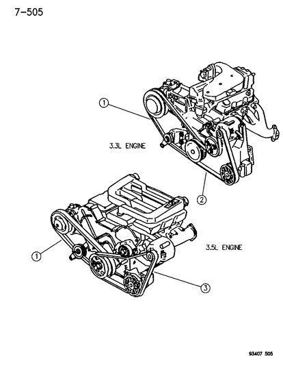 Belt, Accessory Drive, 3.3L Engine