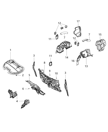 Cover Seat Belt Retractor Left