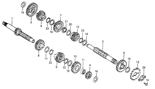 Gear, Countershaft Top (20T)