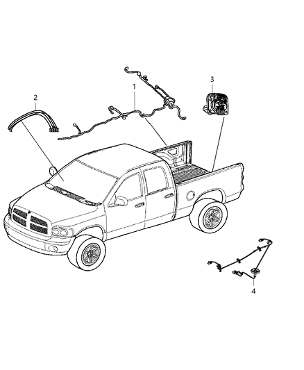 New 2012 Fits Chrysler 2500 Wiring-Chassis - Part # 68189008AA