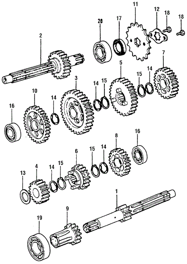 Gear, Countershaft Low (35T)