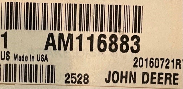 New OEM Genuine John Deere Kit Brake Pad/Plate/Disk, Part # AM116883