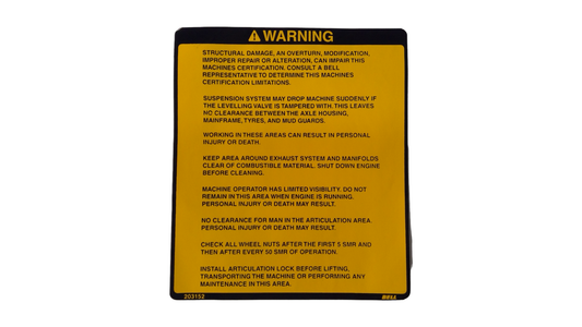 New OEM Genuine John Deere Safety Sign, Part # AT254504