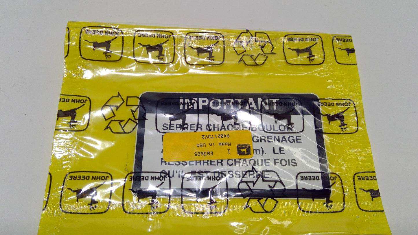 New OEM Genuine John Deere Label, Part # E83625