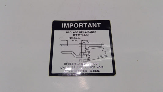 New OEM Genuine John Deere Label, Part # E86813