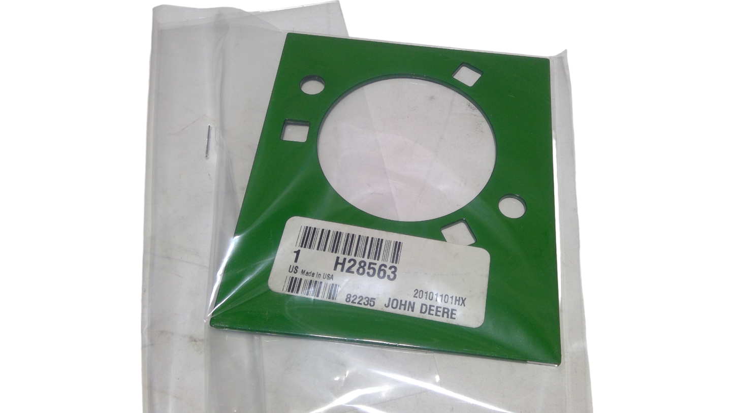 New OEM Genuine John Deere Plate, Part # H28563