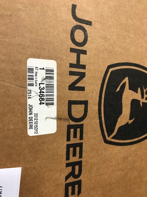 New OEM Genuine John Deere Barrier, Part # L34684