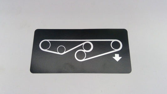 New OEM Genuine John Deere Label Belt Installation, Part # M112071