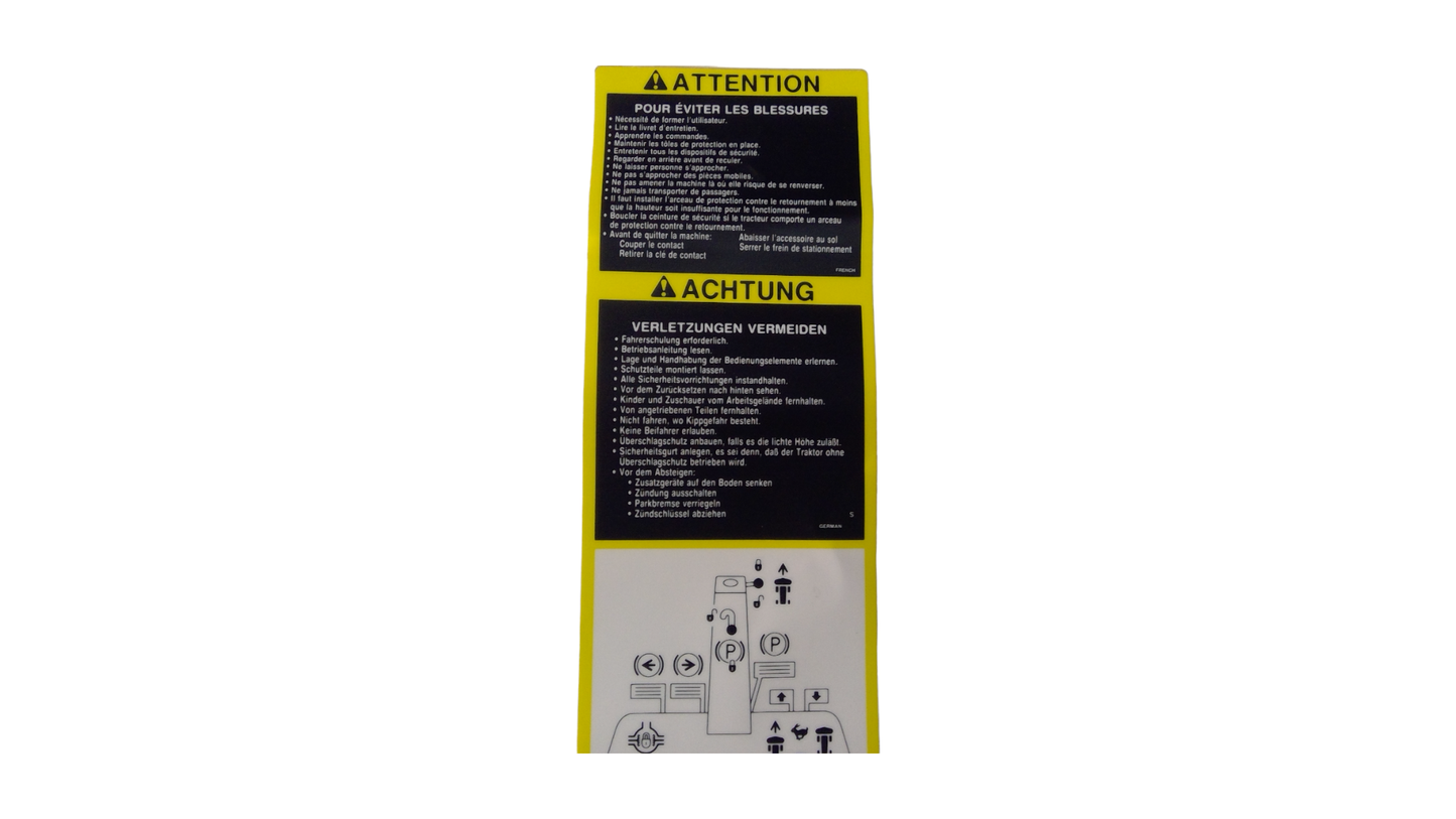 New OEM Genuine John Deere Label, Part # M117019
