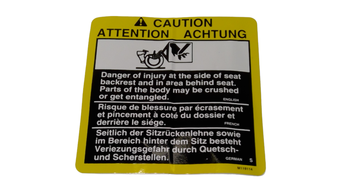 New OEM Genuine John Deere Label, Part # M119114