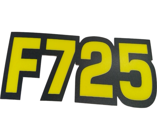 New OEM Genuine John Deere Label "F725" Fender #, Part # M134794