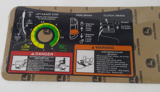 New OEM Genuine John Deere Label, Part # M142622