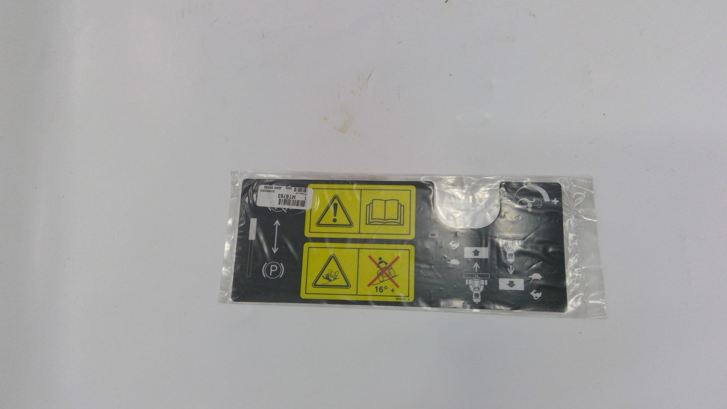 New OEM Genuine John Deere Label, Part # MT6763
