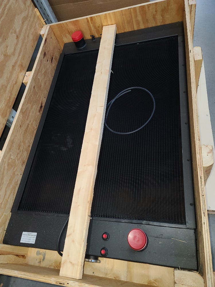 New OEM Genuine John Deere Radiator, Part # RE521230