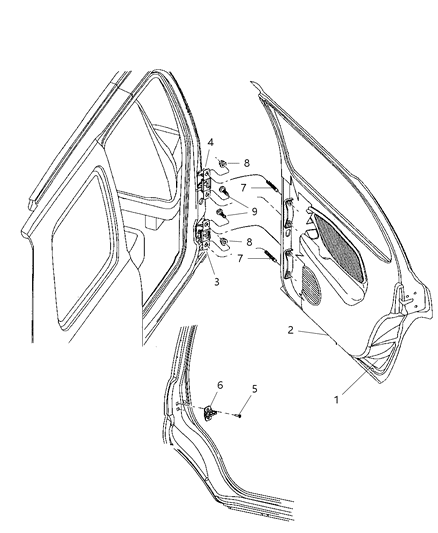 Hinge Rear Door Upper