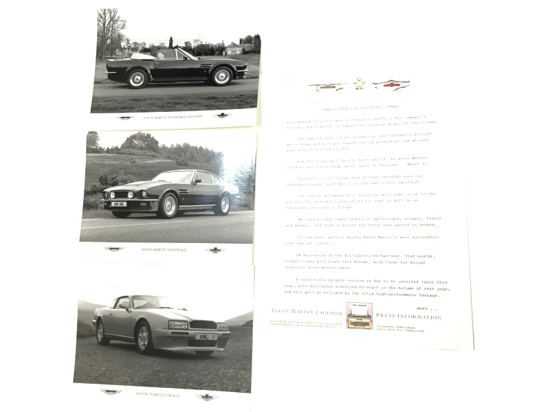 OEM Aston Martin 1990's Product Range VIP Brochures Folder