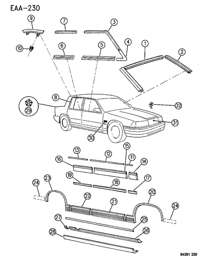 Moulding Assembly, Fender Wheel Opening, Right