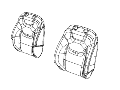 New 2018 Fits Chrysler Grand Cherokee Front Seat Back Cover - Part # 6QN68DX9AA