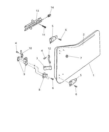 New 2003-2006 Fits Chrysler Wrangler Door-Front - Part # 55174847AF