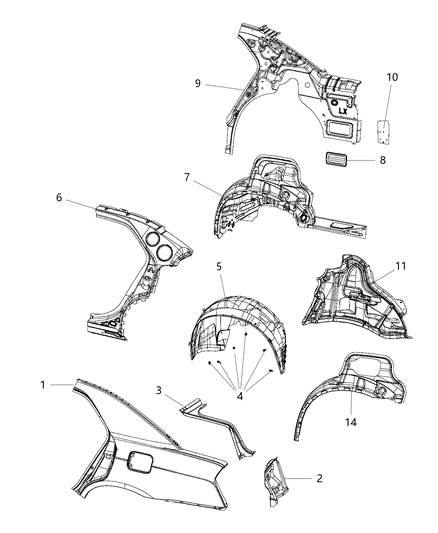 Reinforcement Body Side Aperture Rear Inner