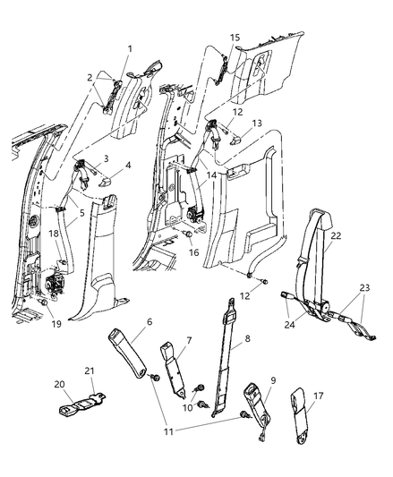 Seat Belt Rear Outer