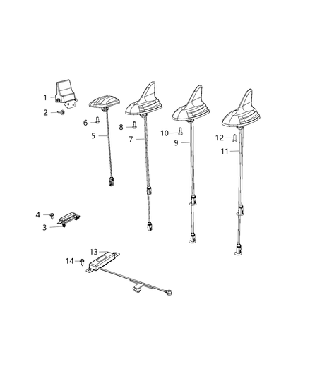 Antenna Cable & Base Assy