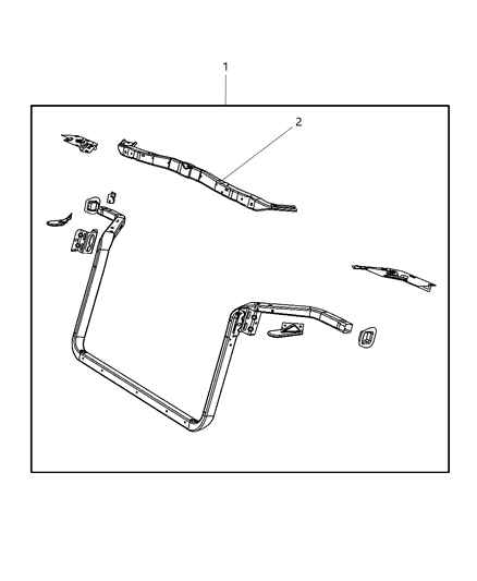 New 2004-2008 Fits Chrysler Pacifica Crossmember-Radiator - Part # 5103398AC