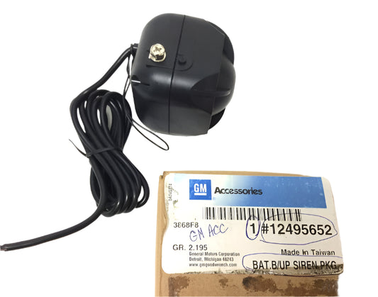 New OEM 1990-2025 GM Home Siren Vehicle Security W/Battery Backup, Part # 12495652