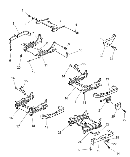 Handle Seat Adjuster 4-Way