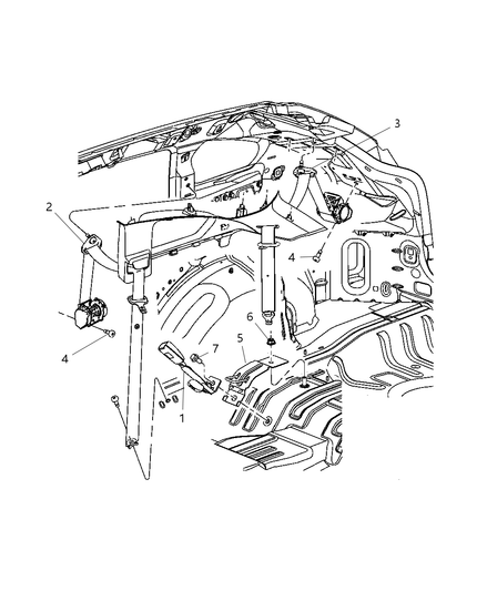 Seat Belt Rear Center Shoulder