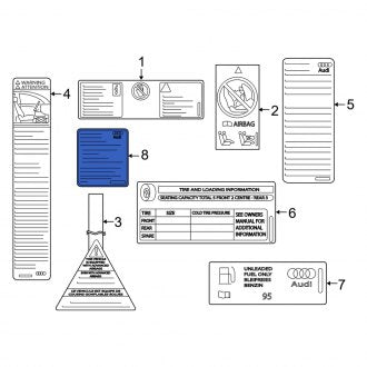 New OEM Genuine Audi, Engine Decal - Part # 8E0010171D