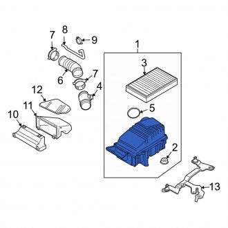 New OEM Genuine Audi, Air Filter and Housing Assembly - Part # 3AA129607F